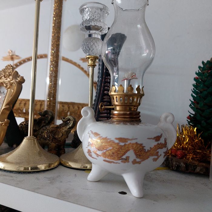 Газена лампа  порцелан