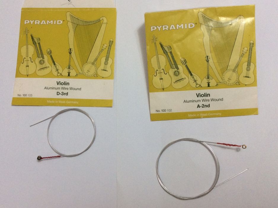 2 corzi vioara aluminiu Pyramid A-2nd D-3rd
