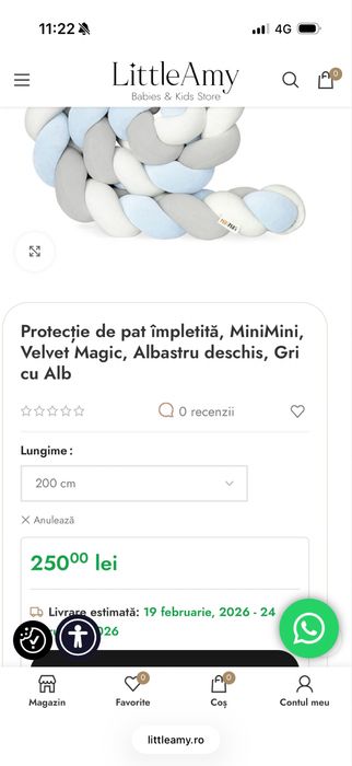 Pat montessori 140/200+saltea arcuri impachetate