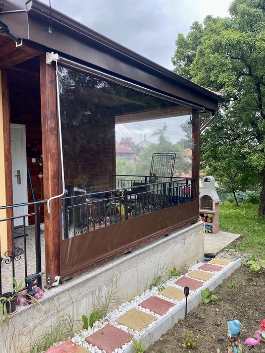 Ветроупорни завеси и прегради кристал PVC инил барбекю найлони