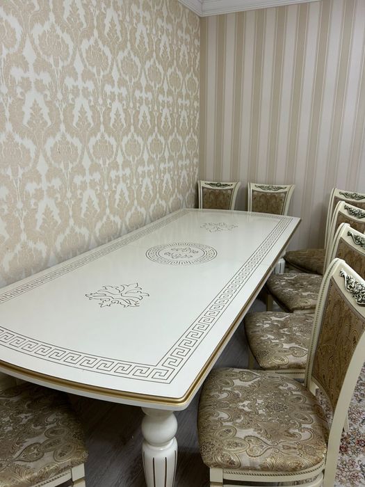 Стол обеденный Версаче с комплектом стульев