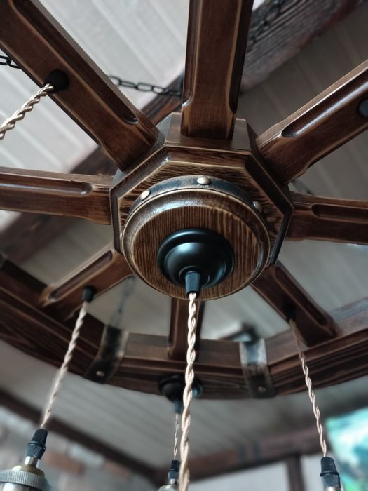 Люстра -колесо в стиле LoFT