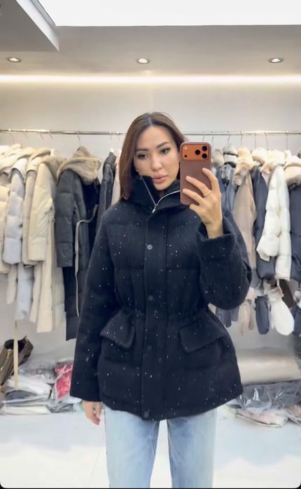 Пуховик с норковым воротником