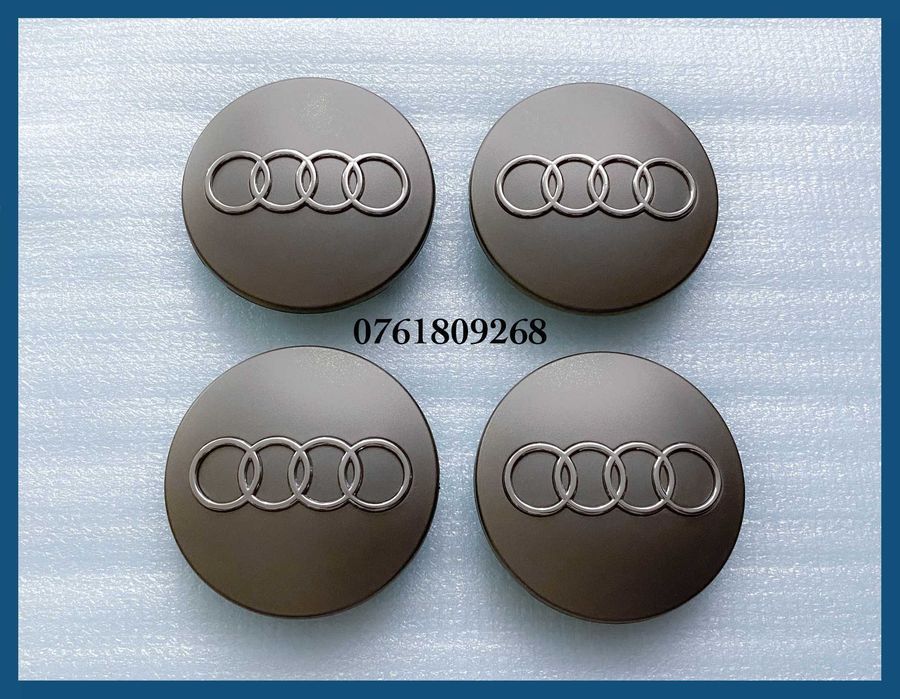 Set 4 capace 68mm 8D0601170 jante aliaj Audi A3 A4 A5 A6 A7 8 Q3 Q5 Q7