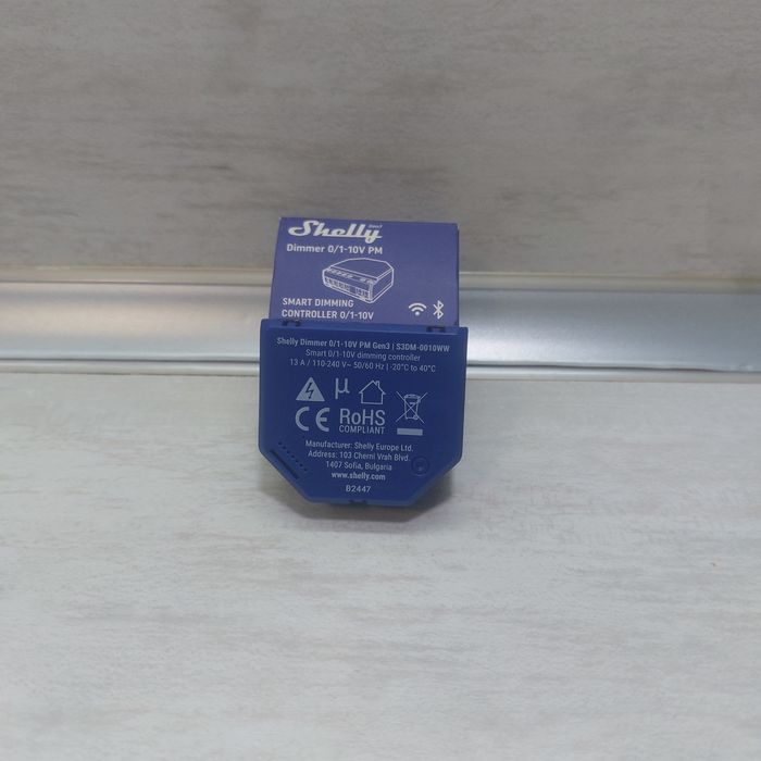 Смарт Димери Shelly Dimmer 0/1-10V PM Gen3 – Wi-Fi & Bluetooth
