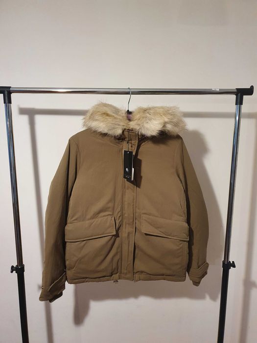 Parka / jacheta cu puf dama ZARA kaki mar M - NOUA