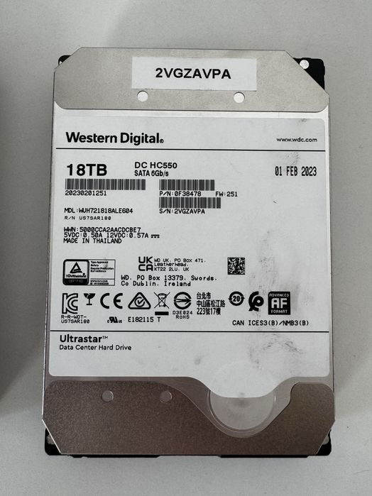 HDD Western Digital Ultrastar DC HC550 18TB SATA3