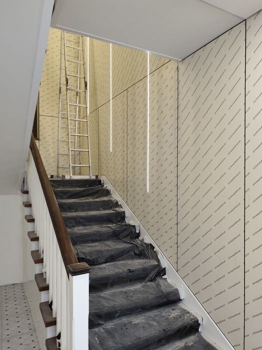 Установка бамбуковых панели .