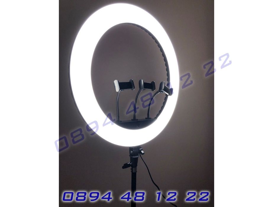 LED Ring Light Рингова Лампа Осветление ЛЕД Ринг Стойка 210см 14 21
