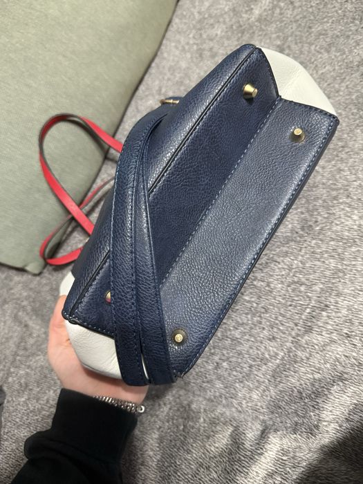 Geanta Tommy Hilfiger Piele Navy Blue