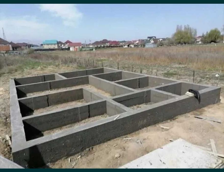 Фундамент бетон оз опалубкамызбен