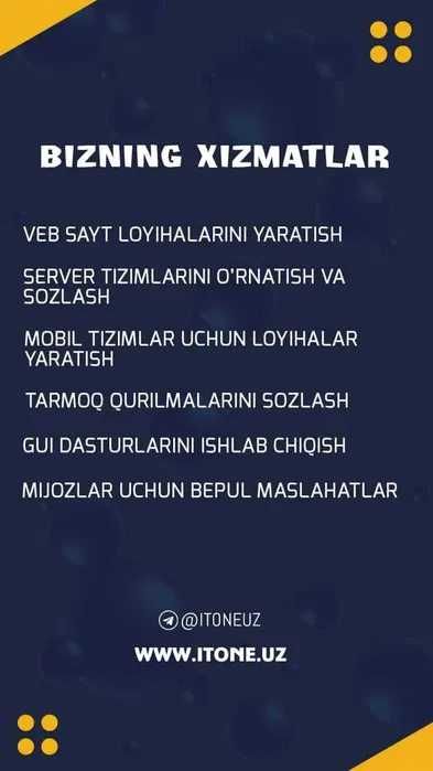 ITOne UZ - Sizga IT xizmatlarini taqdim etadi