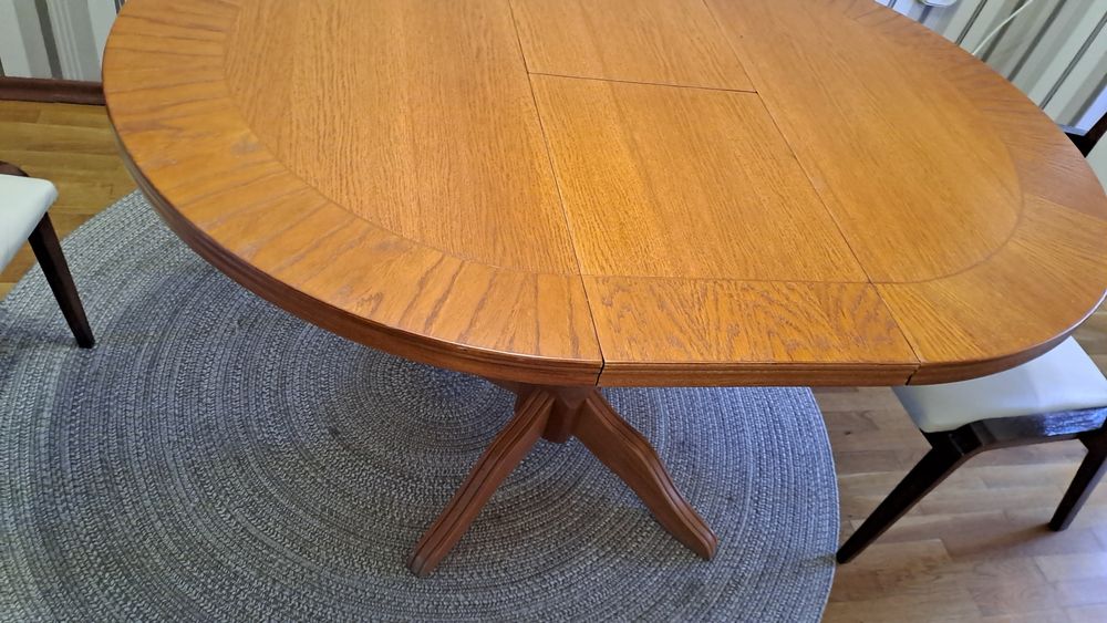 Маса ДЪБ масив разтегателена 1,20 на 90 см ширина