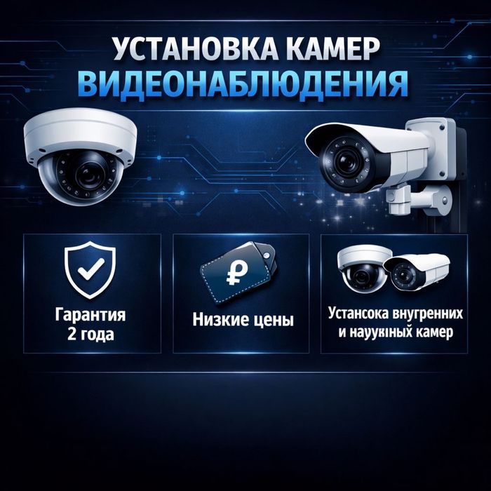 Установка камер видеонаблюдение