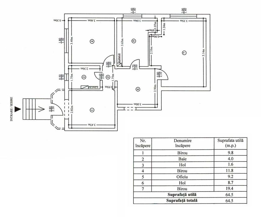 Spatiu birou de inchiriat Piatra Neamt