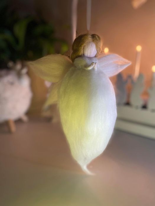 Decoratiune Ingerasi/Zane hand made din lana