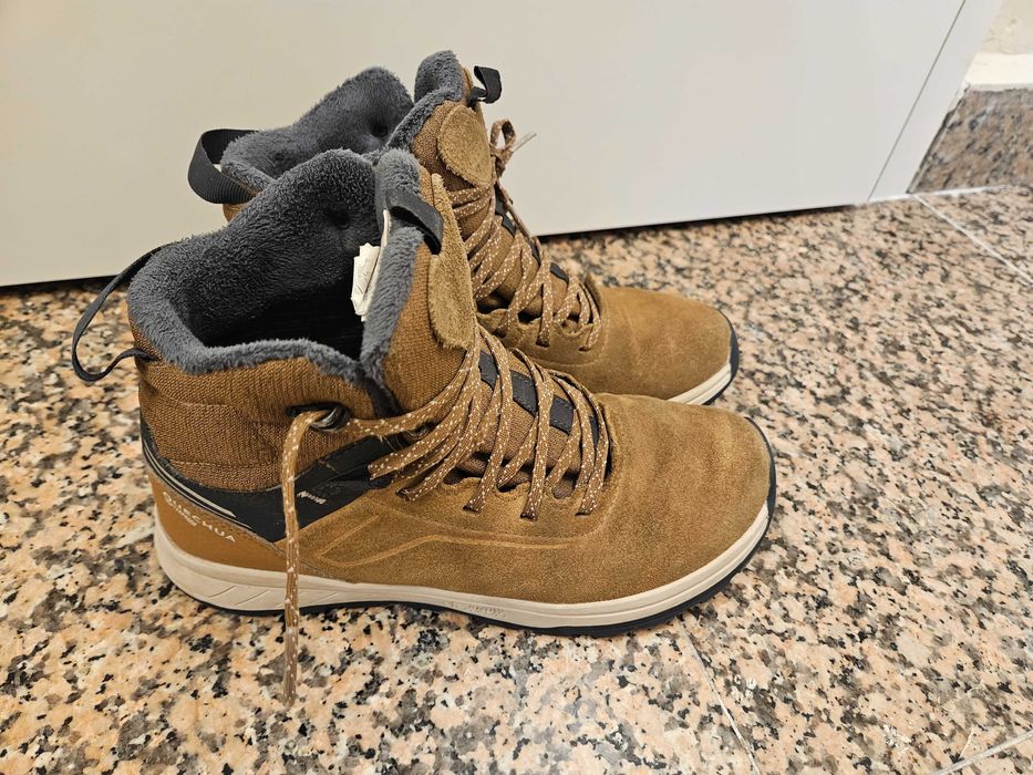 Детски кожени зимни обувки SH500, № 37, КАФЯВИ