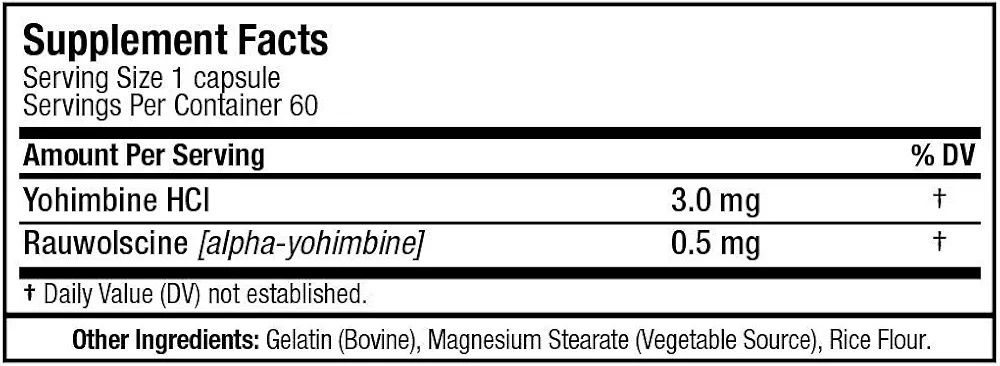 ALLMAX Yohimbine + Rauwolscine 60 капсулы