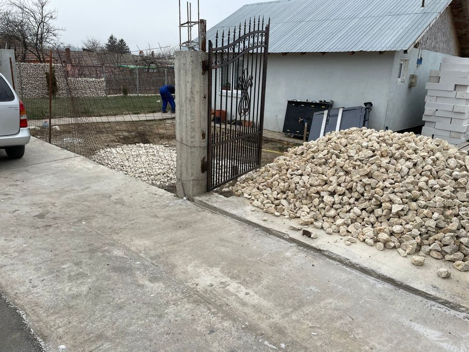 Piatra pentru gard gabion calcar alb decorativa
