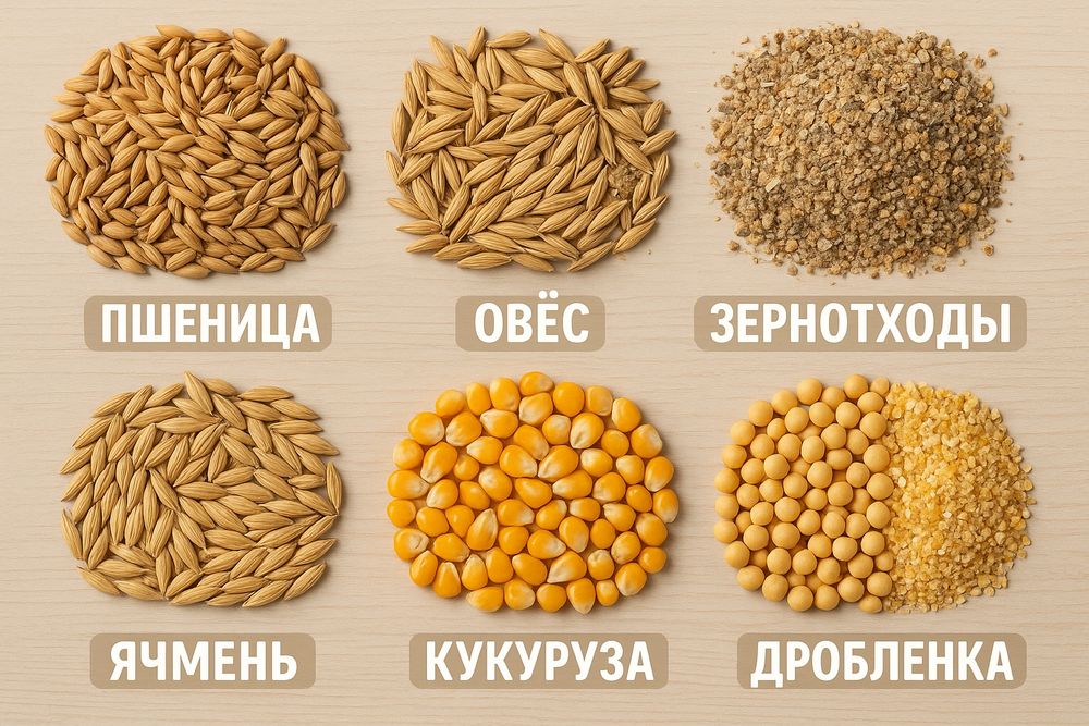 Зерноотходы,  пшеница, комбикорма