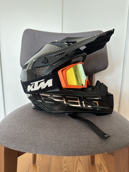 Casca enduro Acerbis Steel Carbon + ochelari ktm