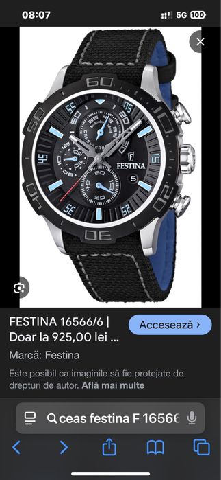 Ocazie !!Ceas Festina cronograf  44 mm quartz model F16566