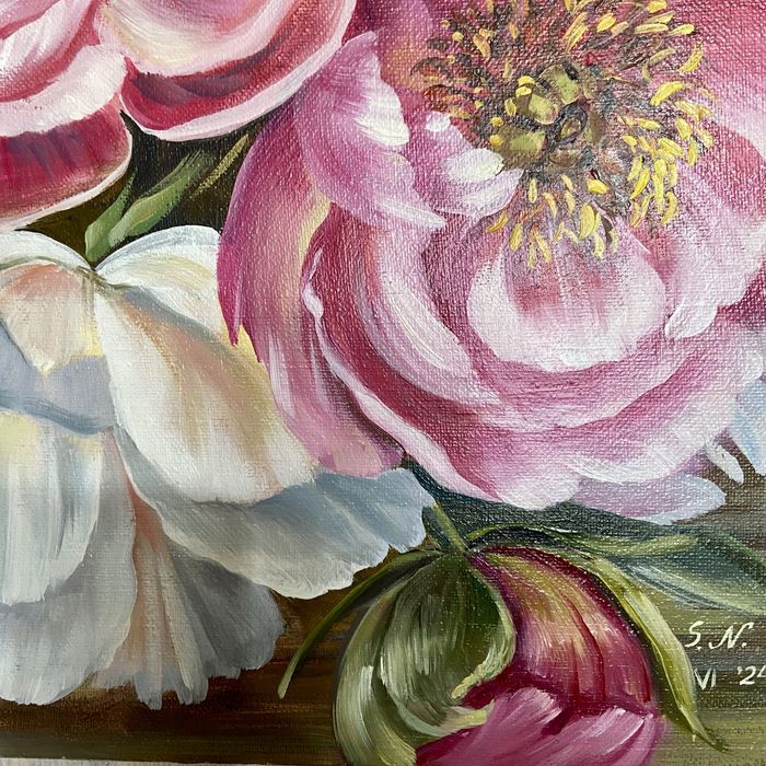 Картина маслом цветы