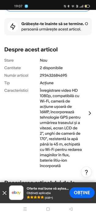 Cameră acțiune Konig