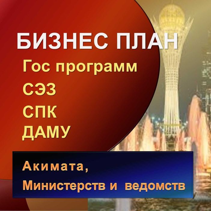 Бизнес-план Гос. программ Даму, СЭЗ, Акимата, министерств и ведомств