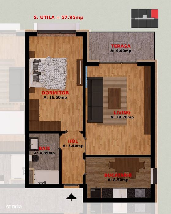 Apartament 2 camere la 1,5 km de Buc, TVA inclus. 2