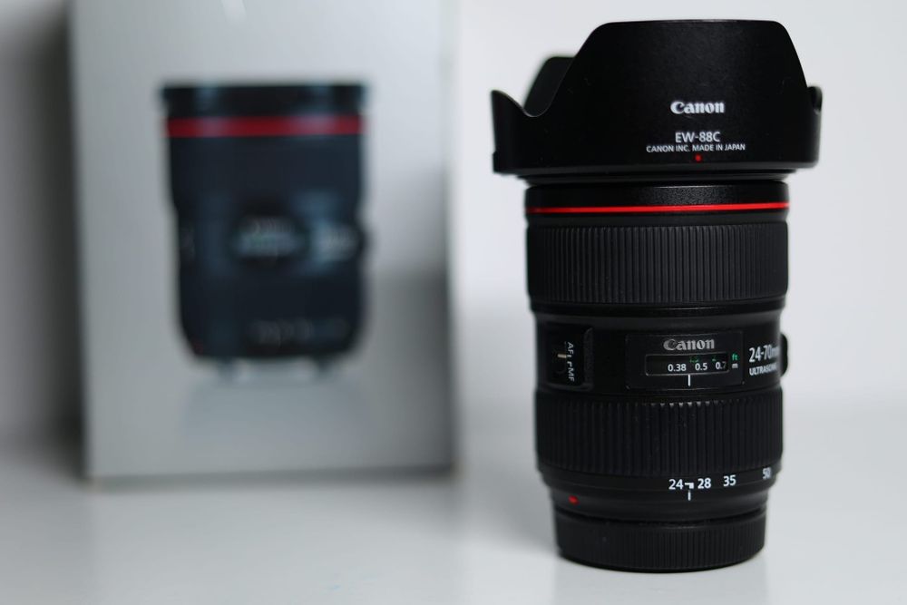 Obiectiv Canon EF 24-70 mm F2.8 L ii usm, impecabil, la cutie.