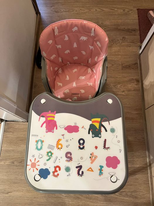 Столче за хранене Лорели 3в1 - розово