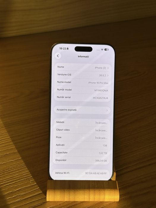 iPhone 16 Pro Max, gold , ca nou