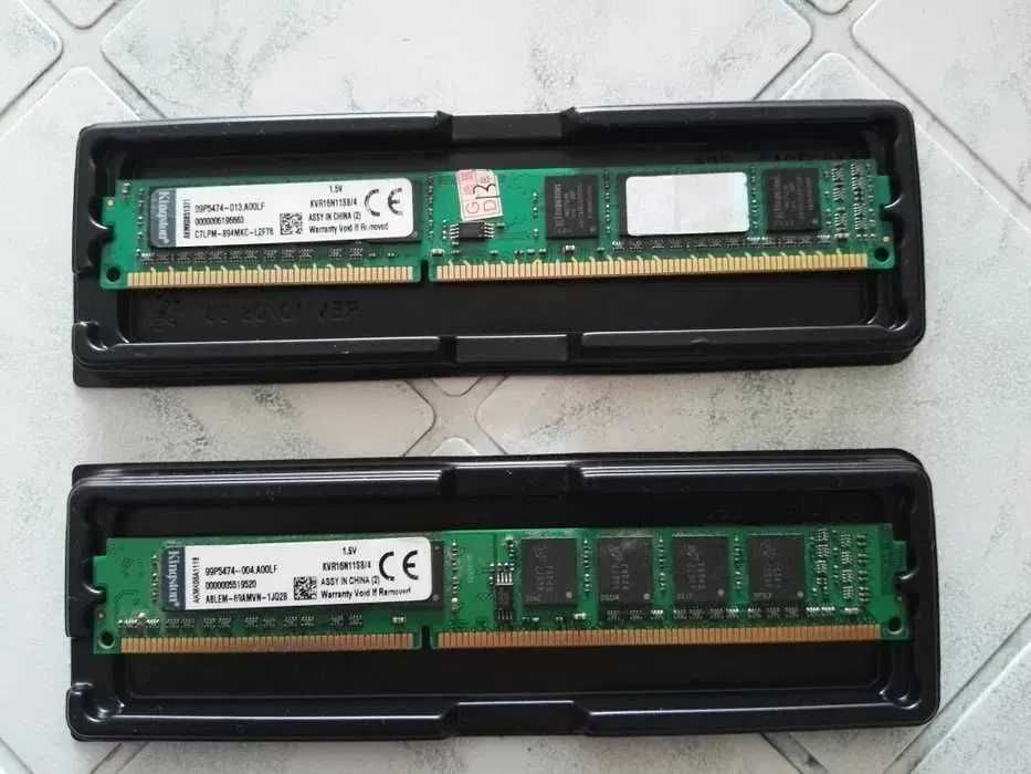 Рам памет, KINGSTON, DDR3 1600MHz, 4GB ram memory, KVR16N114, DESKTOP