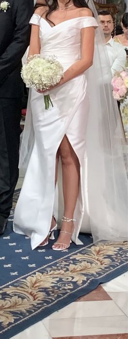 Rochie mireasa tafta mikado