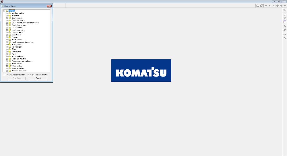 Komatsu parts book 2017