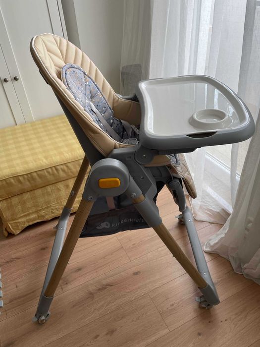 Kinderkraft Lastree Scaun Înalt De Masă Bebe Pliabil 2 În 1 reglabil