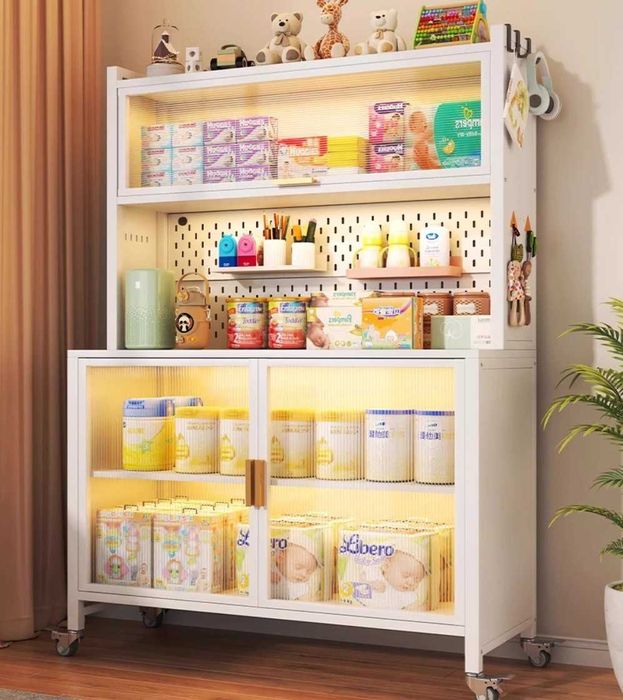 Oshxona metall shkafi shaffof eshiklar bilan | Кухонный шкаф