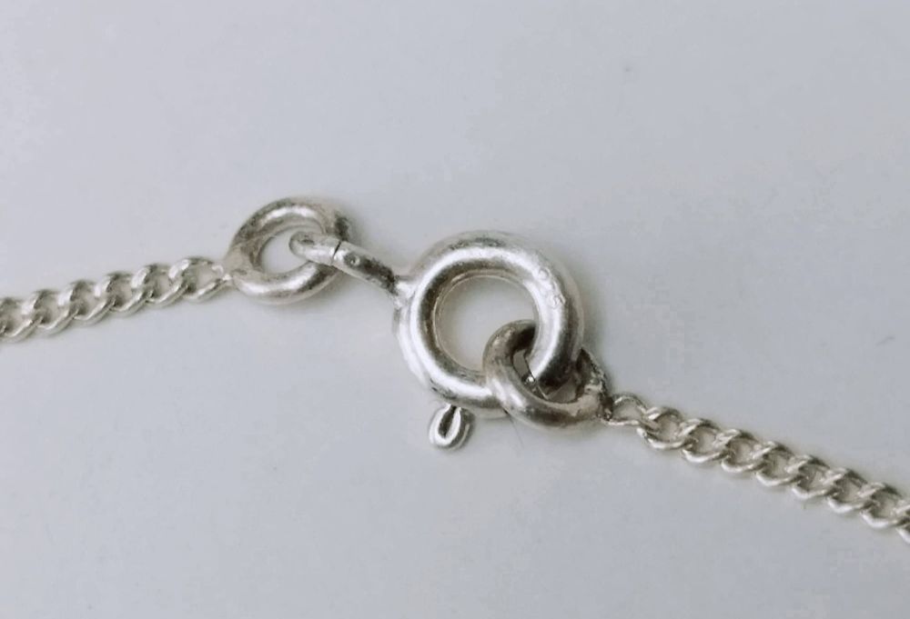 Colier/lant vechi Half Moon argint 925, JK, semiluna, copii