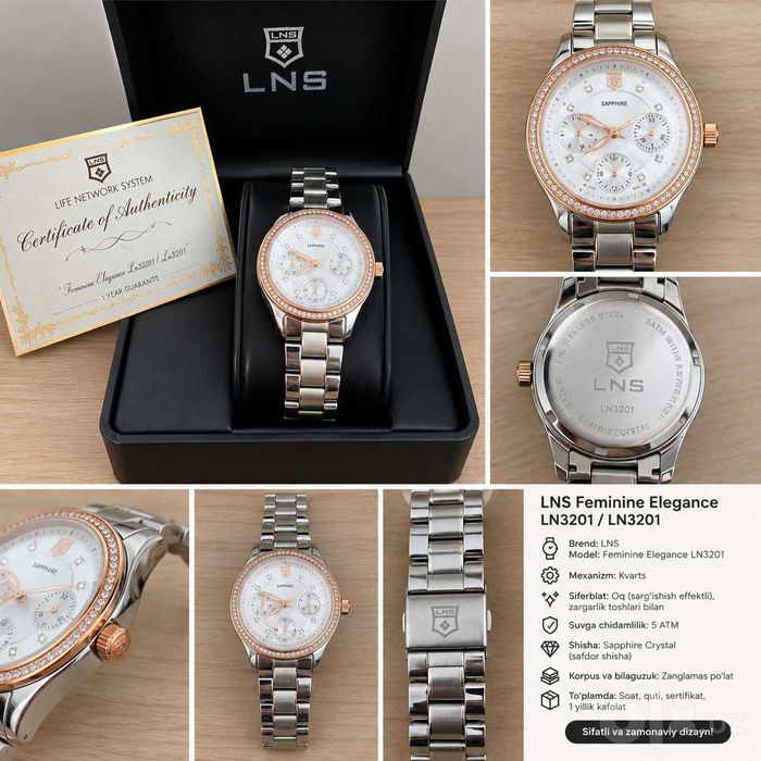 LNS Feminine Elegance LN3201 ayollar qo‘l soati —