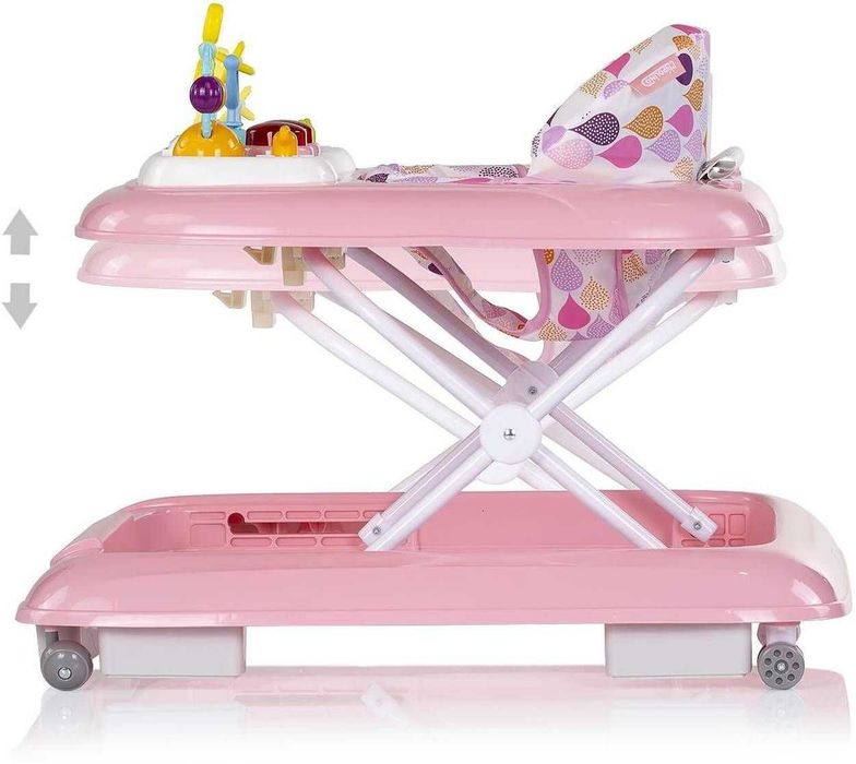 Детска, бебешка проходилка Chipolino - Baby Steps, розова
