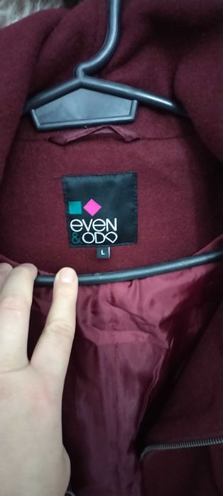 Дамско палто в цвят бордо