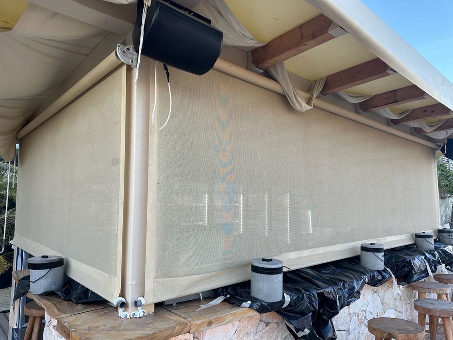 Ветроупорни завеси кристал вини PVC найлон барбекю сенници тенти перголи шатри навес ветробрани