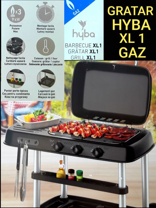 Gratar premium HYBA XL 1 cu GAZ NOU + BONUS - 520 Lei