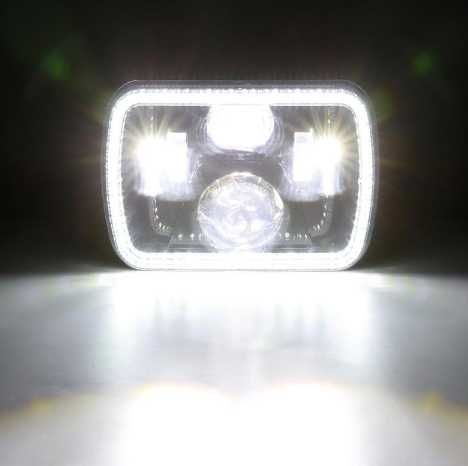 Комплект Правоъгълни LED фарове 5x7" H4 букса, 4 светлини