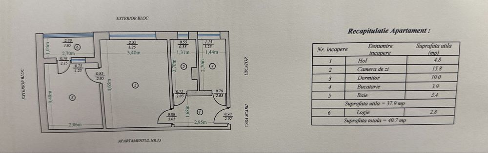 Apartament 2 camere, str Milcov, Bacau