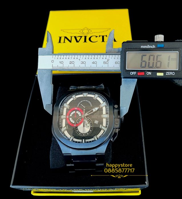 часовник INVICTA Jason Taylor Limited edition Black 60 mm, Инвикта нов