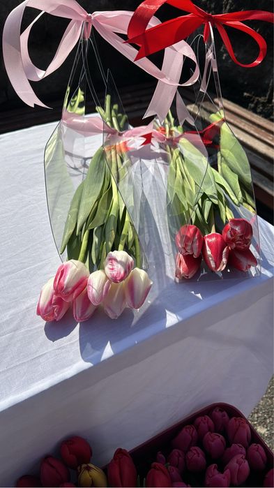 Тюльпаны в розницу. Свежие