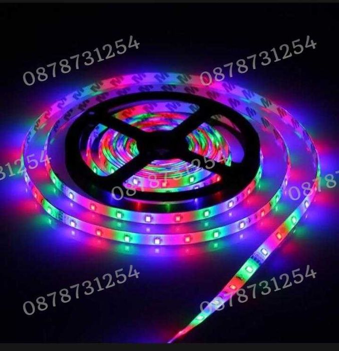Силиконова Лента 20м. Многоцветна RGB за Коледна Украса Водоустойчива