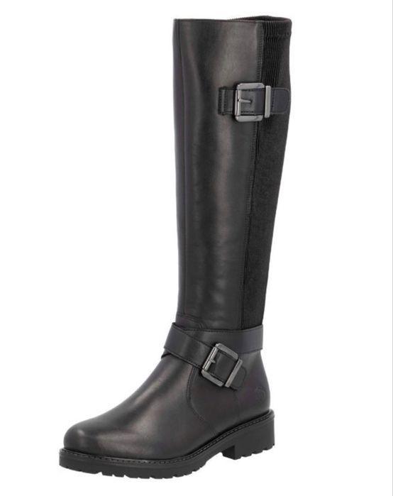 кожени ботуши Remonte, широка горна част с разтягане